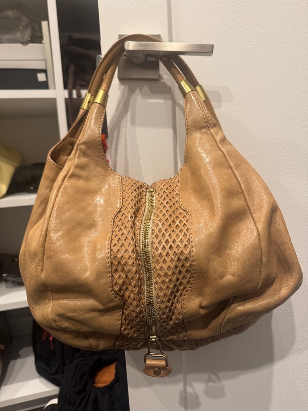Jimmy Choo Mandah hobo bag Tan
